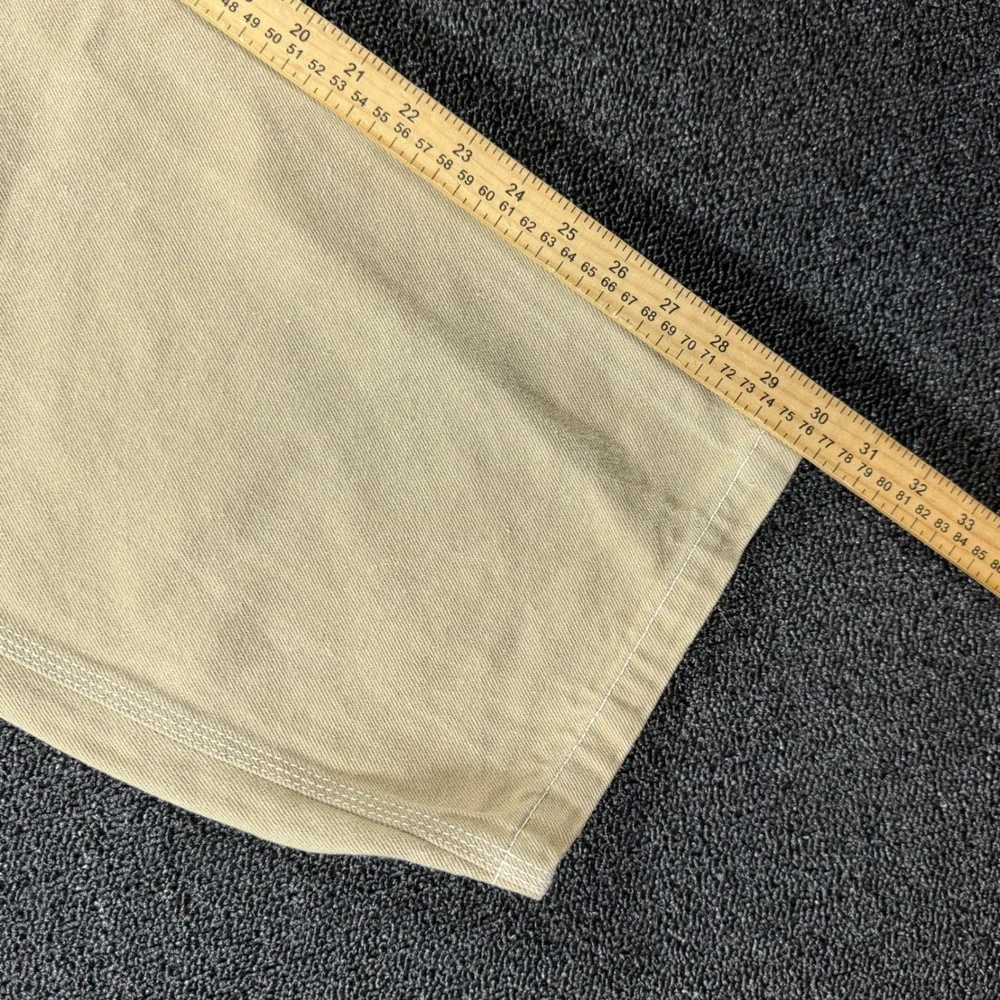 Vintage JzR77 Urban Wear Baggy Wide Leg Carpenter Pants 36x30 Tan Y2K Streetwear